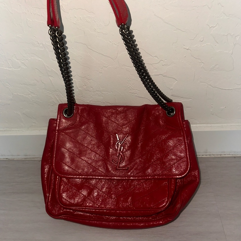 YSL Red Nikki Bag